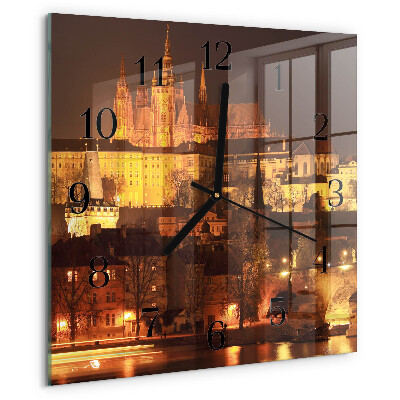 Square wall clock Prague