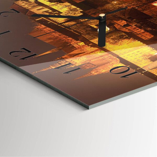 Square wall clock Prague