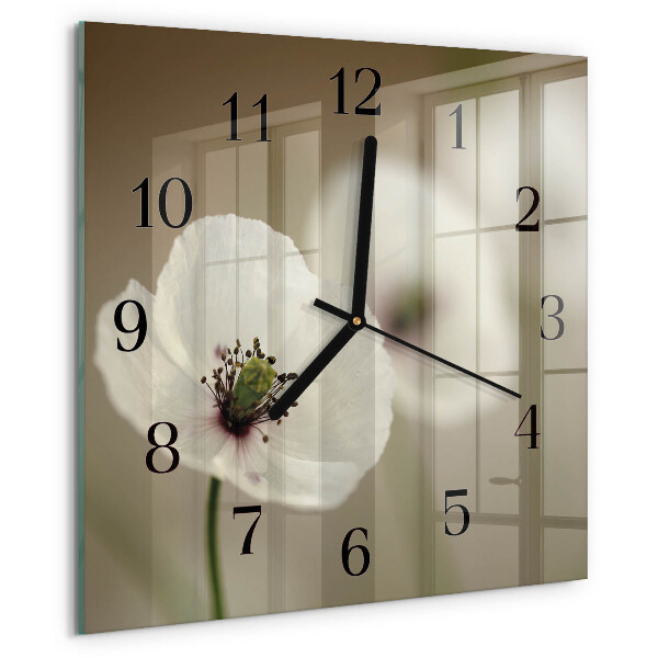 Square wall clock Poppy