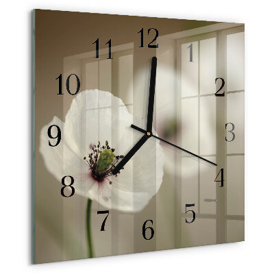 Square wall clock Poppy