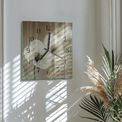 Square wall clock Poppy