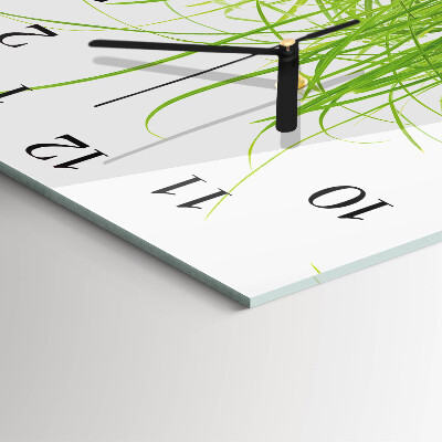 Square wall clock Grass