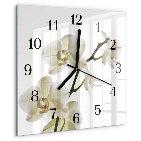 Square wall clock Orchid