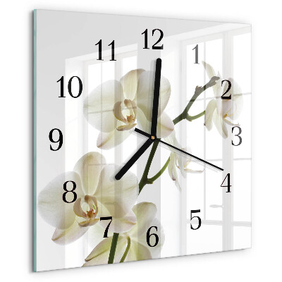 Square wall clock Orchid