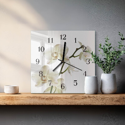 Square wall clock Orchid