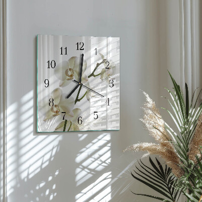 Square wall clock Orchid