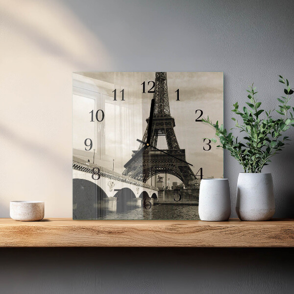 Square wall clock Paris