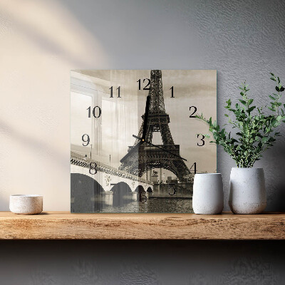 Square wall clock Paris