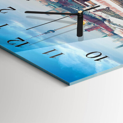 Square wall clock Winter City
