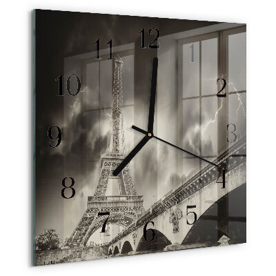 Square wall clock Paris
