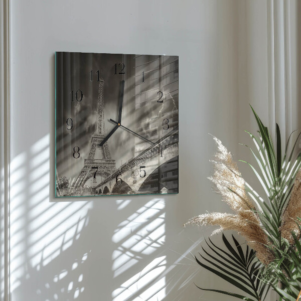 Square wall clock Paris