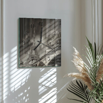 Square wall clock Paris