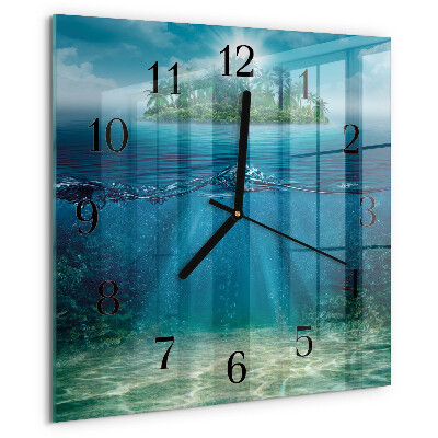 Square wall clock Seabed