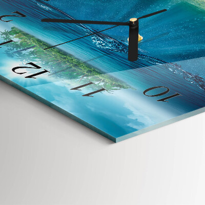 Square wall clock Seabed