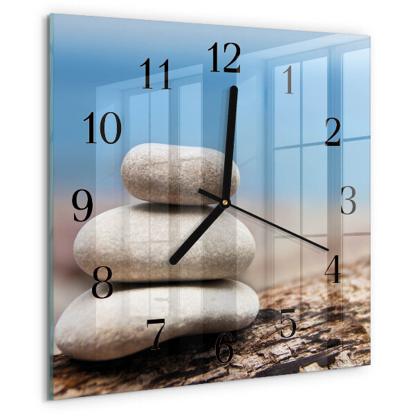 Square wall clock Stones