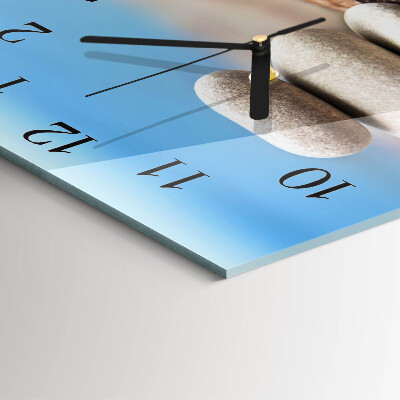 Square wall clock Stones