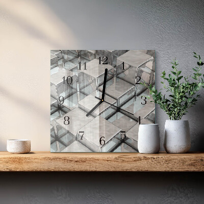 Square wall clock Dice