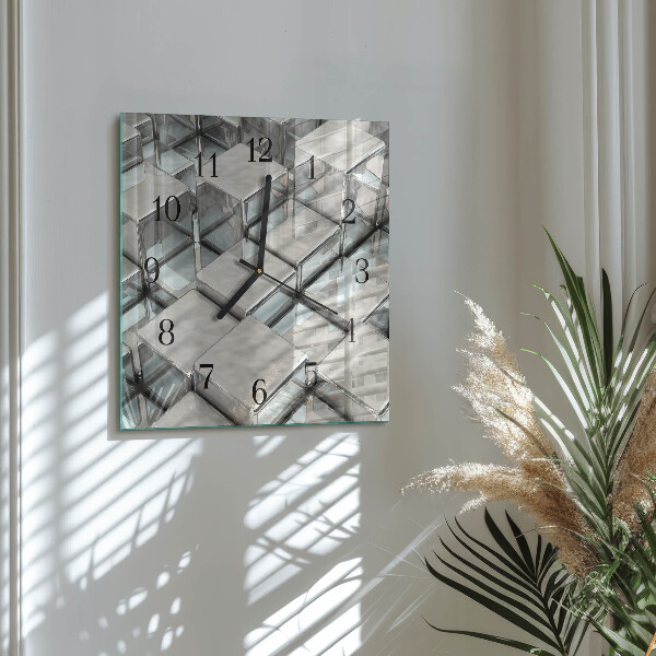 Square wall clock Dice
