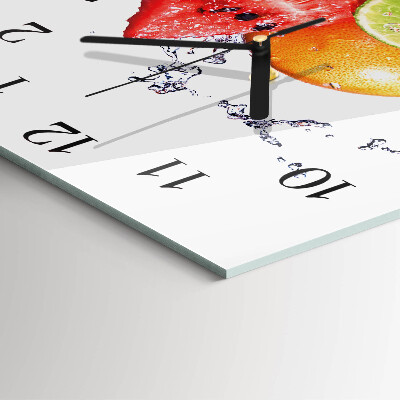 Square wall clock Fruit