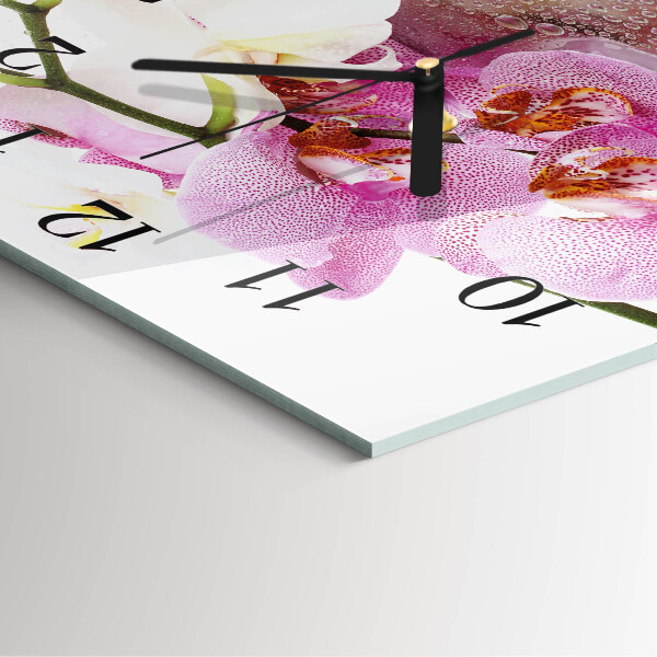 Square wall clock Orchid