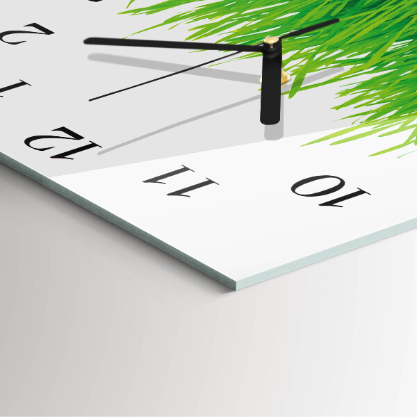 Square wall clock Grass