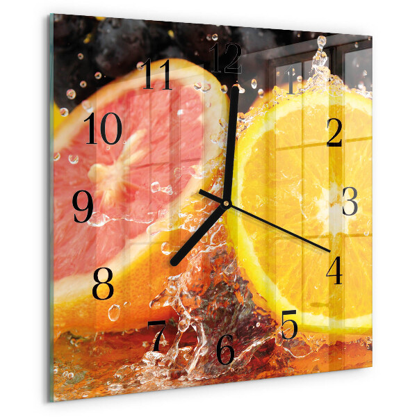Square wall clock Fruit