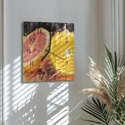Square wall clock Fruit