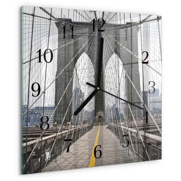 Square wall clock Brooklyn Bridge