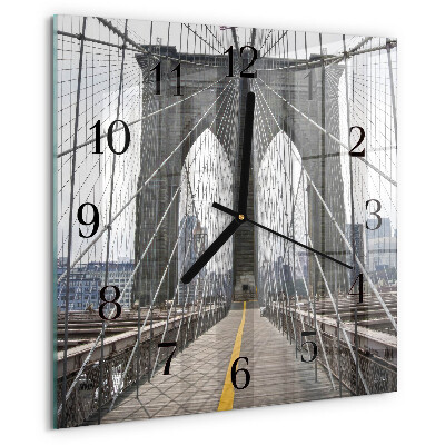 Square wall clock Brooklyn Bridge