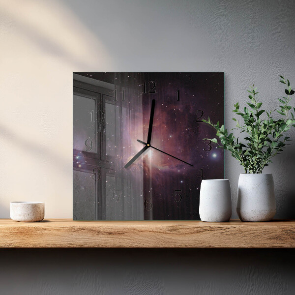 Square wall clock Space