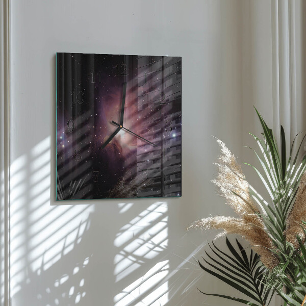 Square wall clock Space