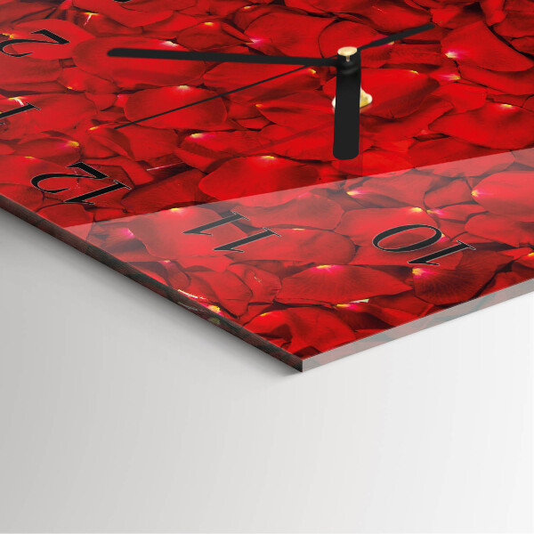Square wall clock Rose Petals