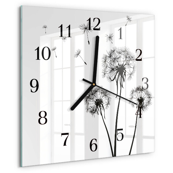 Square wall clock Dandelion