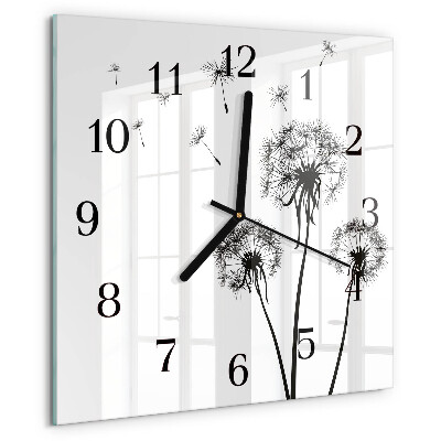 Square wall clock Dandelion