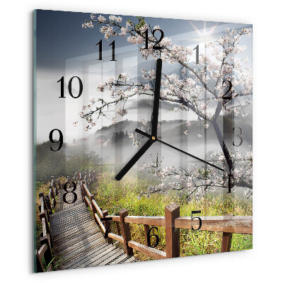 Square wall clock Spring