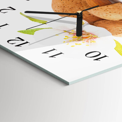 Square wall clock Almonds