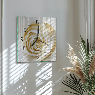 Square wall clock Rose