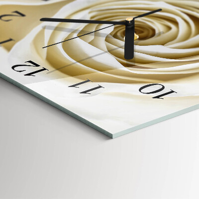 Square wall clock Rose