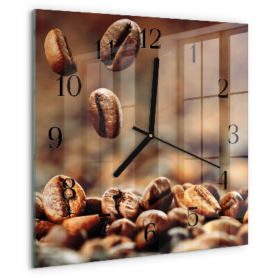 Square wall clock Coffee Beans