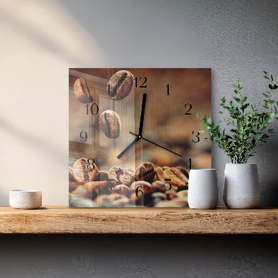 Square wall clock Coffee Beans