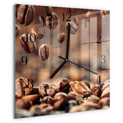 Square wall clock Coffee Beans