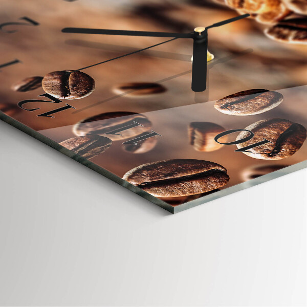 Square wall clock Coffee Beans