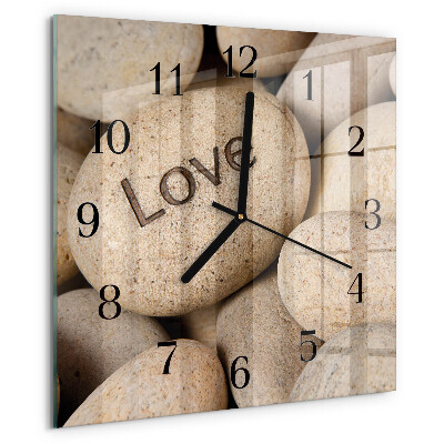 Square wall clock Stones