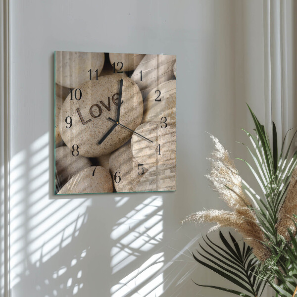 Square wall clock Stones