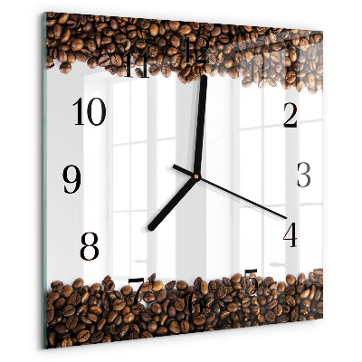 Square wall clock Coffee Beans