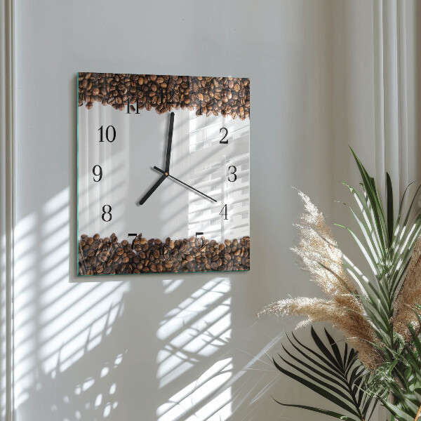 Square wall clock Coffee Beans