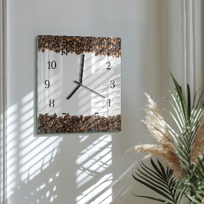Square wall clock Coffee Beans