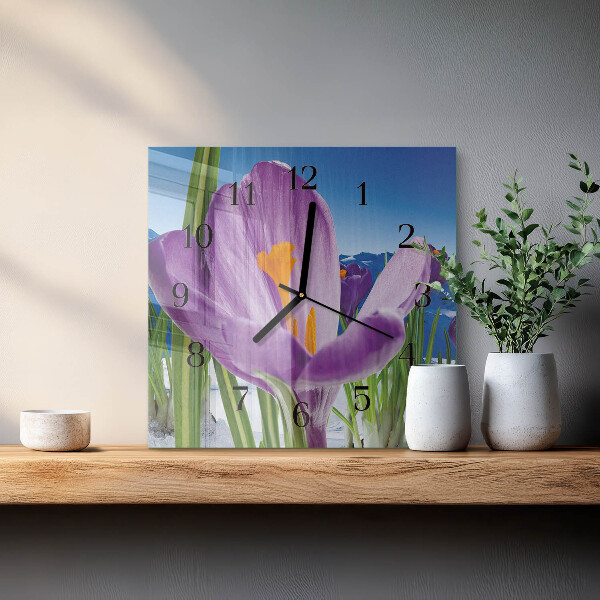 Square wall clock Spring