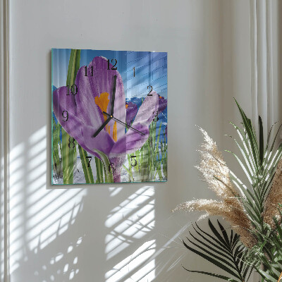 Square wall clock Spring