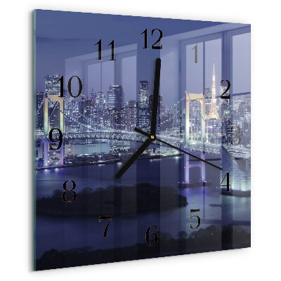 Square wall clock Bridge
